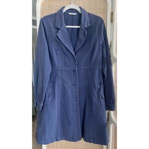 LACAUSA French blue light weight durable cotton coat. Size small.
